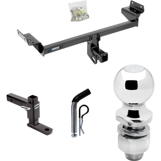 Fits 2019-2023 Lincoln Nautilus Trailer Hitch Tow PKG w/ Adjustable Drop Rise Ball Mount + Pin/Clip + 2" Ball By Reese Towpower