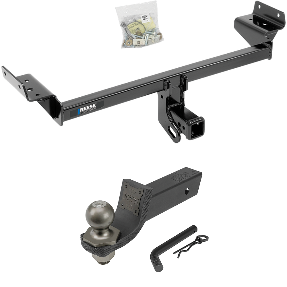 Fits 2019-2023 Lincoln Nautilus Trailer Hitch Tow PKG + Interlock Tactical Starter Kit w/ 2" Drop & 2" Ball By Reese Towpower