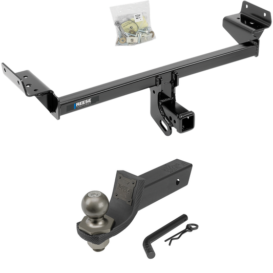 Fits 2019-2023 Lincoln Nautilus Trailer Hitch Tow PKG + Interlock Tactical Starter Kit w/ 2" Drop & 2" Ball By Reese Towpower