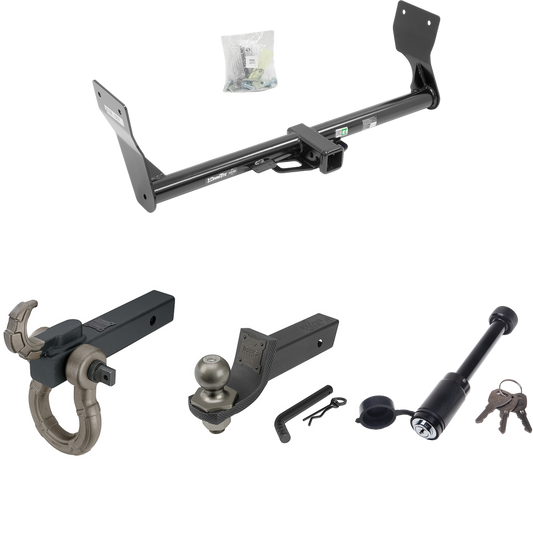 Fits 2015-2018 Ford Edge Trailer Hitch Tow PKG + Interlock Tactical Starter Kit w/ 2" Drop & 2" Ball + Tactical Hook & Shackle Mount + Tactical Dogbone Lock (Excludes: Sport & Titanium Models) By Draw-Tite