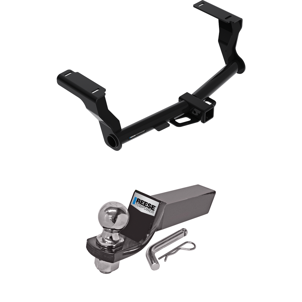 Fits 2016-2023 Subaru Crosstrek Trailer Hitch Tow PKG w/ Starter Kit Ball Mount w/ 2" Drop & 2" Ball (Excludes: Hybrid Models) By Reese Towpower