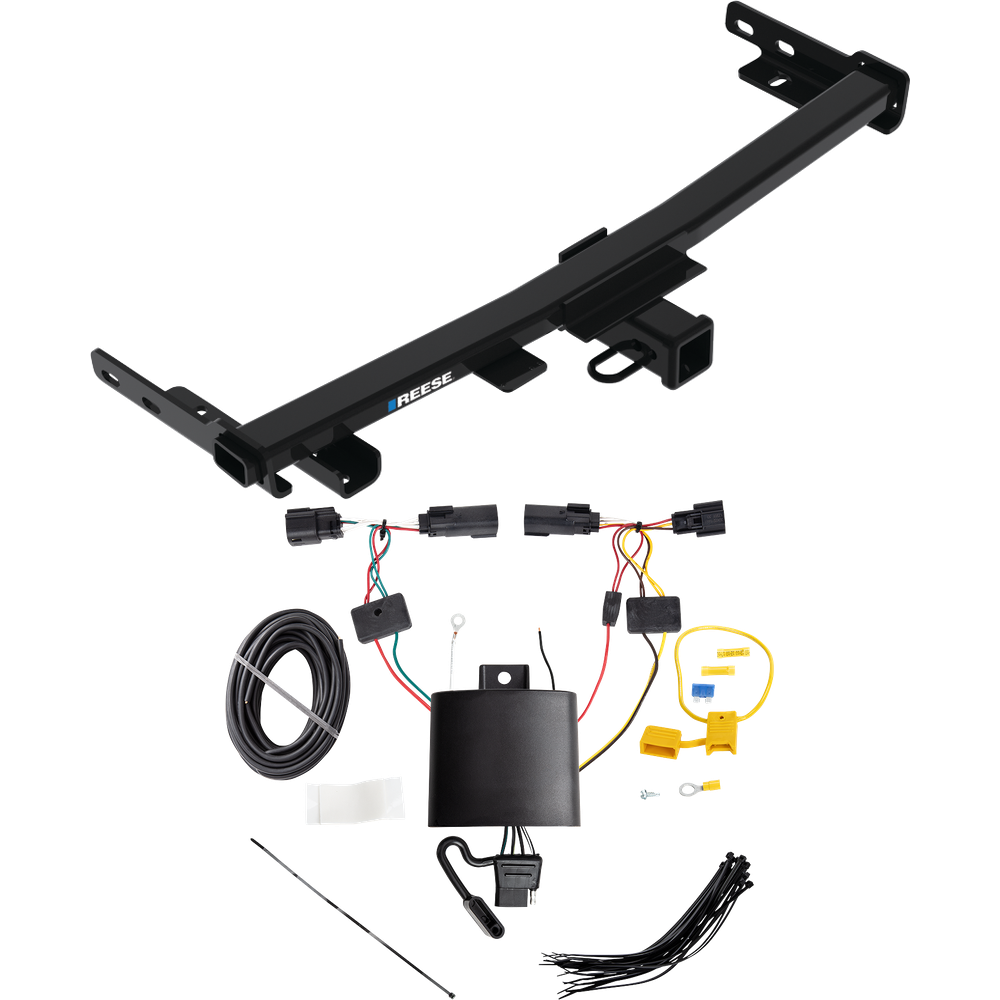 Fits 2019-2023 Jeep Cherokee Trailer Hitch Tow PKG w/ 4-Flat Wiring Harness (For Trailhawk Models) By Reese Towpower