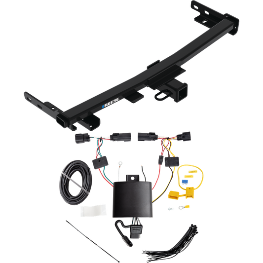 Fits 2019-2023 Jeep Cherokee Trailer Hitch Tow PKG w/ 4-Flat Wiring Harness (For Trailhawk Models) By Reese Towpower