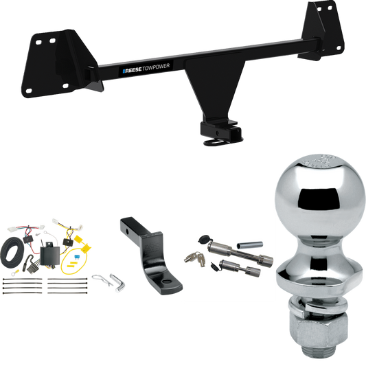 Fits 2019-2022 Toyota Corolla Trailer Hitch Tow PKG w/ 4-Flat Wiring Harness + Draw-Bar + 1-7/8" Ball + Dual Hitch & Coupler Locks (For Hatchback Models) By Reese Towpower