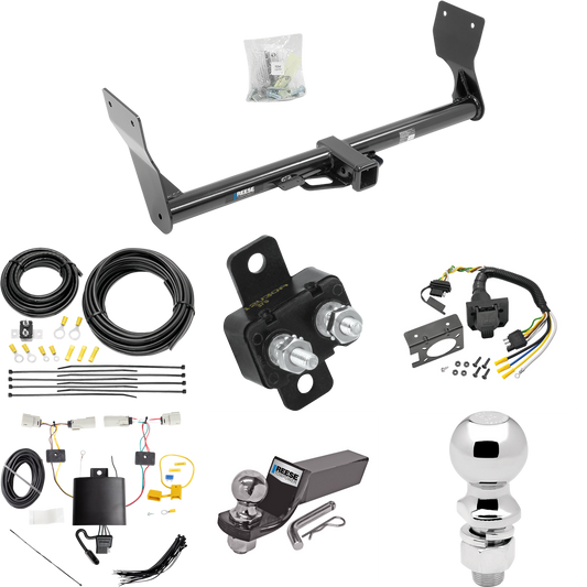 Se adapta al paquete de enganche de remolque Ford Edge 2019-2023 con cableado RV de 7 vías + bola de 2" y 2-5/16" + soporte de caída (excluye: modelos de titanio) de Reese Towpower