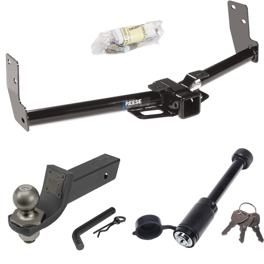 Fits 2010-2016 Cadillac SRX Trailer Hitch Tow PKG + Interlock Tactical Starter Kit w/ 2" Drop & 2" Ball + Tactical Dogbone Lock By Reese Towpower