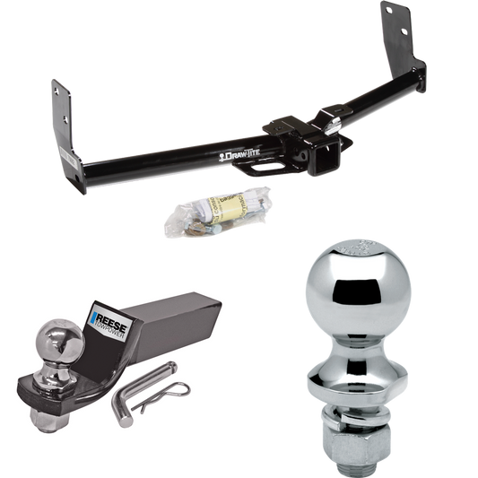 Fits 2010-2016 Cadillac SRX Trailer Hitch Tow PKG w/ Starter Kit Ball Mount w/ 2" Drop & 2" Ball + 1-7/8" Ball By Draw-Tite