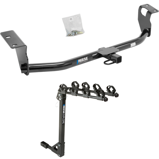 Fits 2003-2013 Toyota Corolla Trailer Hitch Tow PKG w/ 4 Bike Carrier Rack By Reese Towpower