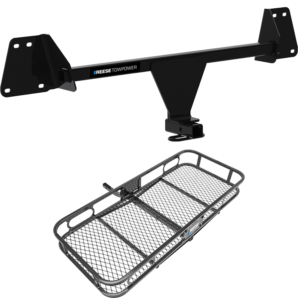 Fits 2018-2022 Toyota C-HR Trailer Hitch Tow PKG w/ 48" x 20" Cargo Carrier Rack By Reese Towpower