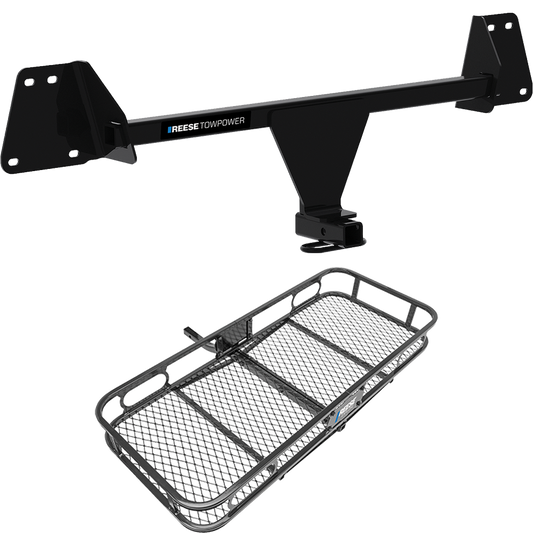 Fits 2018-2022 Toyota C-HR Trailer Hitch Tow PKG w/ 48" x 20" Cargo Carrier Rack By Reese Towpower