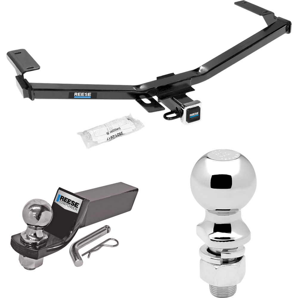 Fits 2011-2014 Ford Edge Trailer Hitch Tow PKG w/ Starter Kit Ball Mount w/ 2" Drop & 2" Ball + 2-5/16" Ball (For Sport Models) By Reese Towpower