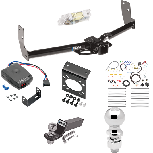 Fits 2010-2016 Cadillac SRX Trailer Hitch Tow PKG w/ Pro Series Pilot Brake Control + 7-Way RV Wiring + 2" & 2-5/16" Ball & Drop Mount By Reese Towpower