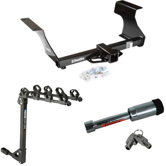 Se adapta al paquete de enganche de remolque Subaru Forester 2009-2013 con soporte para 4 bicicletas + bloqueo de enganche de Draw-Tite