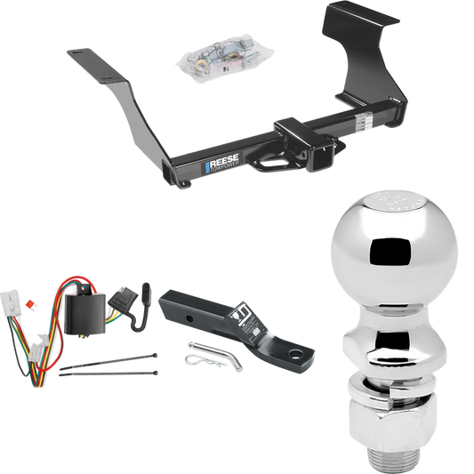 Fits 2009-2013 Subaru Forester Trailer Hitch Tow PKG w/ 4-Flat Wiring + Ball Mount w/ 2" Drop + 2-5/16" Ball By Reese Towpower