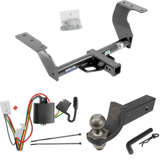 Fits 2014-2018 Subaru Forester Trailer Hitch Tow PKG w/ 4-Flat Wiring + Interlock Tactical Starter Kit w/ 2" Drop & 2" Ball By Reese Towpower