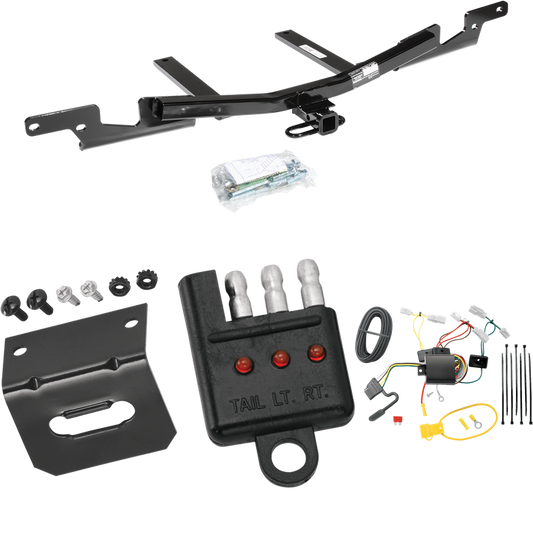Fits 2007-2009 Toyota Camry Trailer Hitch Tow PKG w/ 4-Flat Wiring Harness + Bracket + Tester (For Sedan, Except Hybrid Models) By Reese Towpower