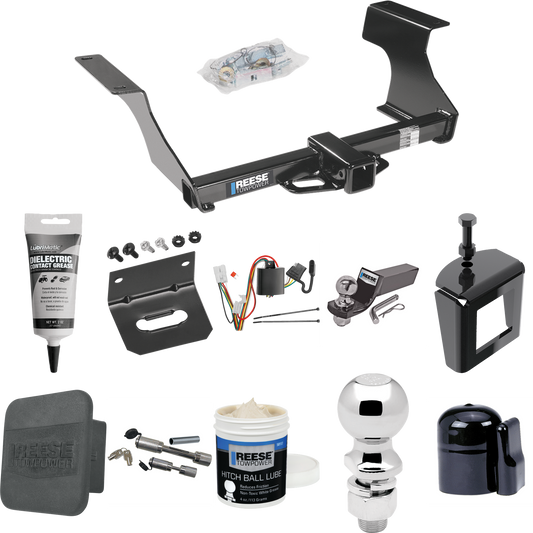 Fits 2009-2013 Subaru Forester Trailer Hitch Tow PKG w/ 4-Flat Wiring + Starter Kit Ball Mount w/ 2" Drop & 2" Ball + 2-5/16" Ball + Wiring Bracket + Dual Hitch & Coupler Locks + Hitch Cover + Wiring Tester + Ball Lube +Electric Grease + Ball Wrench