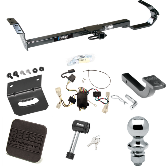 Fits 2002-2006 Toyota Camry Trailer Hitch Tow PKG w/ 4-Flat Wiring Harness + Draw-Bar + 1-7/8" Ball + Wiring Bracket + Hitch Cover + Hitch Lock (For Sedan Models) By Reese Towpower