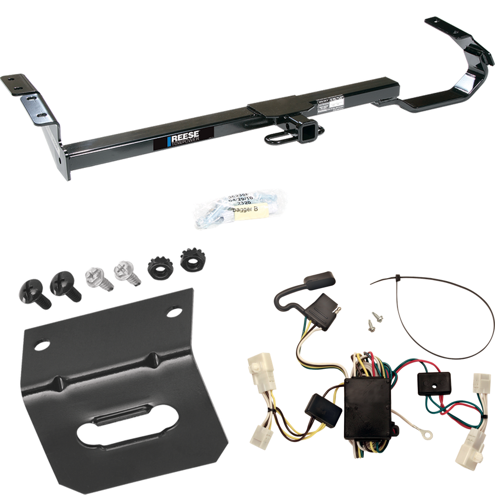 Fits 2002-2006 Toyota Camry Trailer Hitch Tow PKG w/ 4-Flat Wiring Harness + Bracket (For Sedan Models) By Reese Towpower