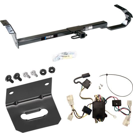 Fits 2002-2006 Toyota Camry Trailer Hitch Tow PKG w/ 4-Flat Wiring Harness + Bracket (For Sedan Models) By Reese Towpower