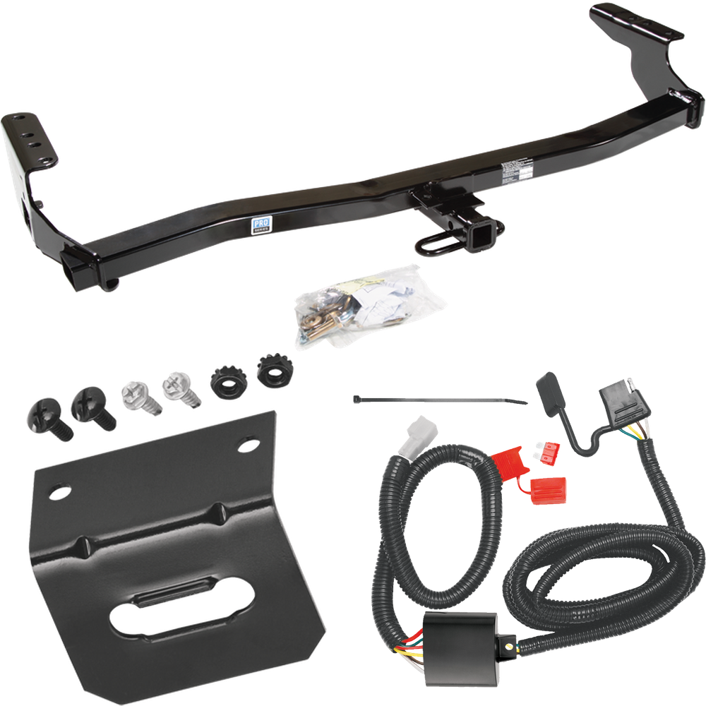 Fits 1998-2008 Subaru Forester Trailer Hitch Tow PKG w/ 4-Flat Wiring Harness + Bracket By Reese Towpower