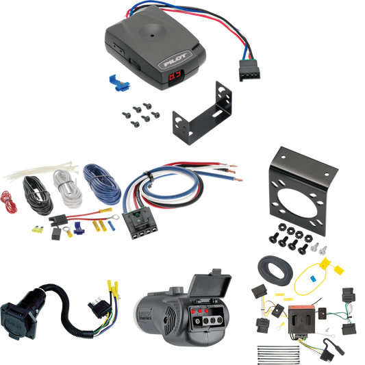 Fits 2008-2012 Ford Escape 7-Way RV Wiring + Pro Series Pilot Brake Control + Generic BC Wiring Adapter + 2 in 1 Tester & 7-Way to 4-Way Adapter By Tekonsha