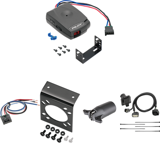 Fits 2020-2023 Cadillac XT5 7-Way RV Wiring + Pro Series Pilot Brake Control + Generic BC Wiring Adapter + 7-Way to 4-Way Adapter By Tekonsha