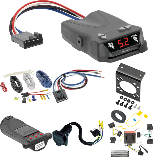 Se adapta al cableado de RV de 7 vías Mercury Mariner 2005-2011 + control de frenos Tekonsha Brakeman IV + adaptador de cableado BC genérico + probador de 7 vías y emulador de remolque de Tekonsha