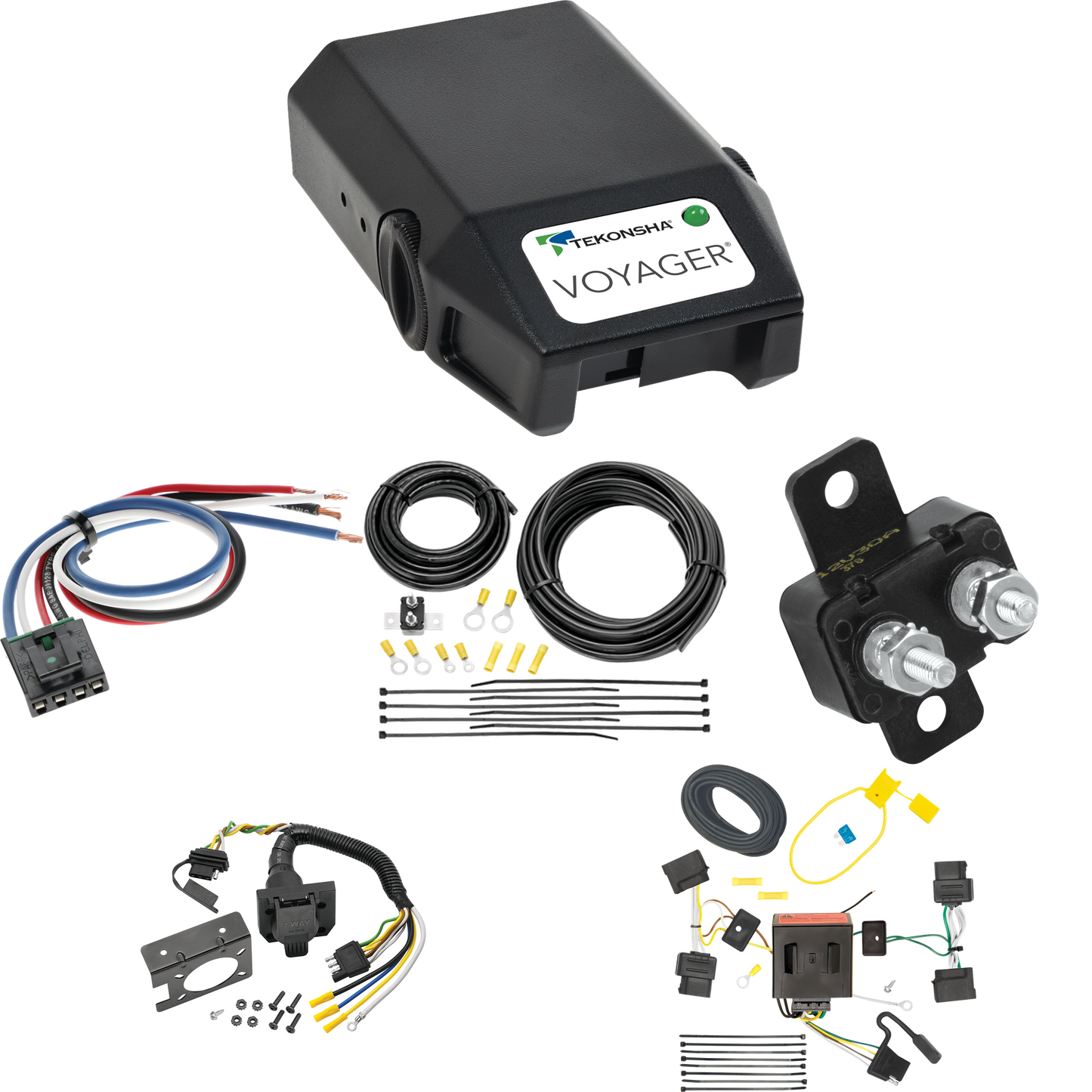 Fits 2005-2011 Mercury Mariner 7-Way RV Wiring + Tekonsha Voyager Brake Control + Generic BC Wiring Adapter By Tekonsha