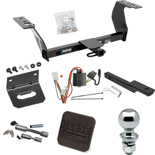 Fits 2014-2018 Subaru Forester Trailer Hitch Tow PKG w/ 4-Flat Wiring Harness + Draw-Bar + 2" Ball + Wiring Bracket + Hitch Cover + Dual Hitch & Coupler Locks By Reese Towpower