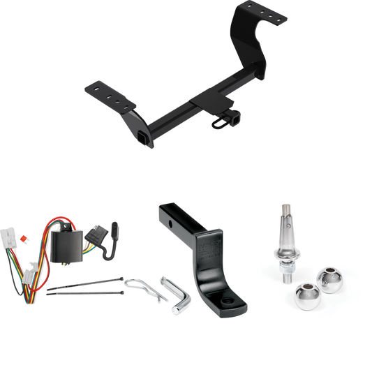 Fits 2019-2022 Subaru Forester Trailer Hitch Tow PKG w/ 4-Flat Wiring Harness + Draw-Bar + Interchangeable 1-7/8" & 2" Balls By Reese Towpower