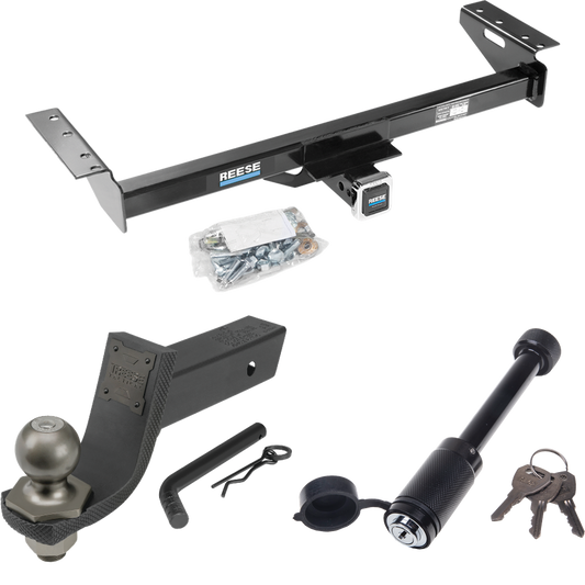 Fits 1984-1990 Jeep Wagoneer Trailer Hitch Tow PKG + Interlock Tactical Starter Kit w/ 3-1/4" Drop & 2" Ball + Tactical Dogbone Lock By Reese Towpower