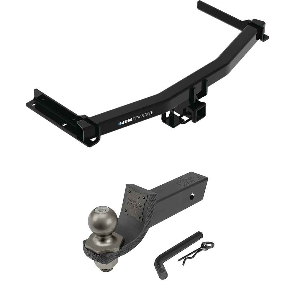 Fits 2020-2023 Cadillac XT6 Trailer Hitch Tow PKG + Interlock Tactical Starter Kit w/ 2" Drop & 2" Ball By Reese Towpower