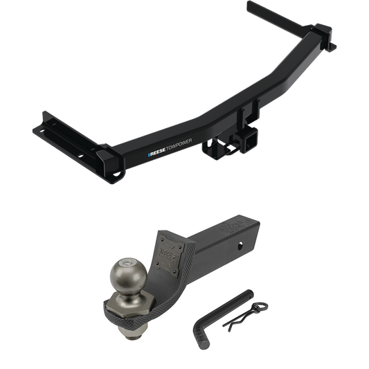 Fits 2020-2023 Cadillac XT6 Trailer Hitch Tow PKG + Interlock Tactical Starter Kit w/ 2" Drop & 2" Ball By Reese Towpower