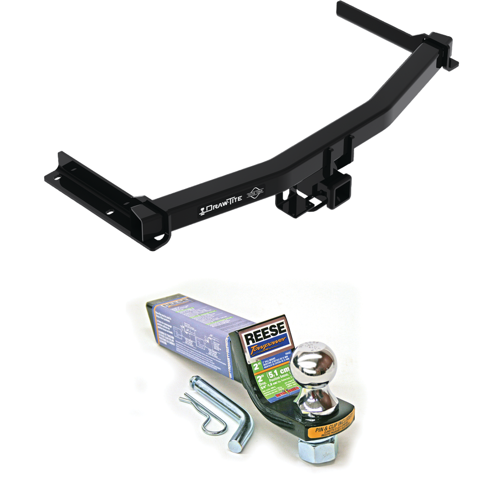 Fits 2020-2023 Cadillac XT6 Trailer Hitch Tow PKG w/ Starter Kit Ball Mount w/ 2" Drop & 1-7/8" Ball By Draw-Tite