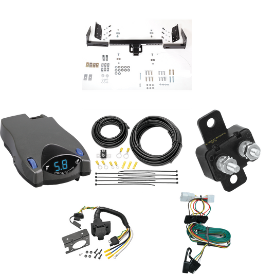 Se adapta al paquete de enganche de remolque Jeep Cherokee 1997-2001 con control de freno Tekonsha Prodigy P2 + cableado RV de 7 vías de Reese Towpower