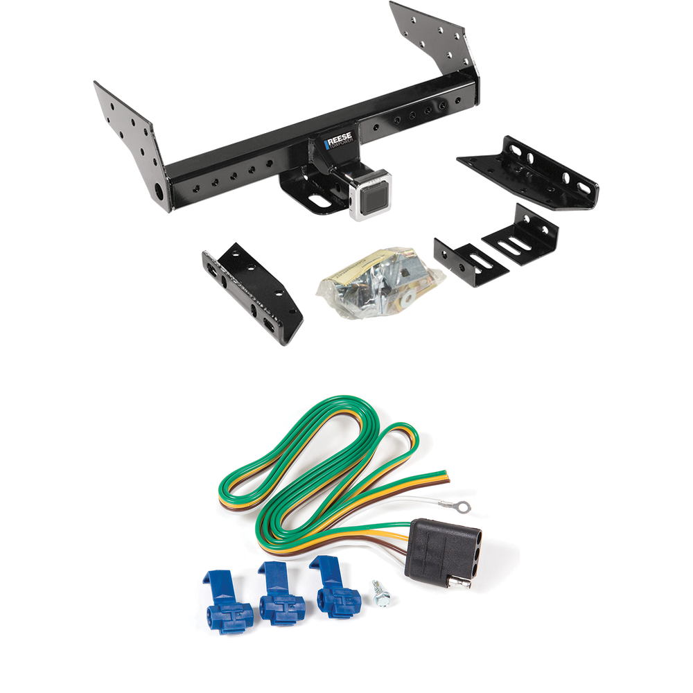 Se adapta al paquete de remolque con enganche de remolque GMC S15 1983-1990 con arnés de cableado de 4 planos (para modelos con cama estándar y parachoques escalonado) de Reese Towpower