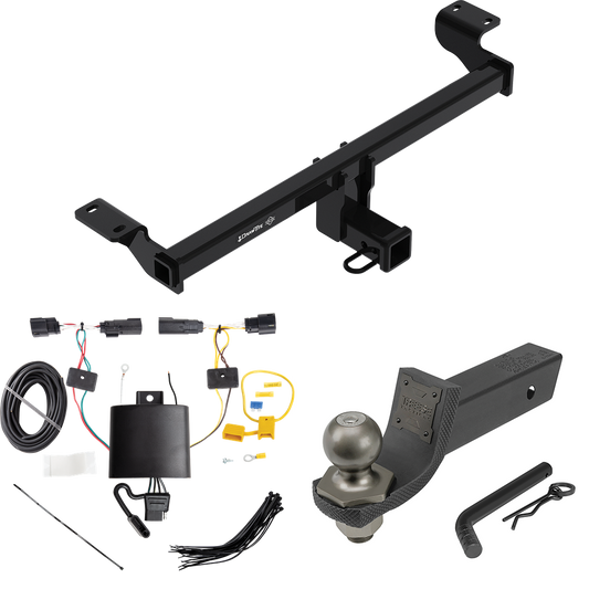 Fits 2020-2022 Ford Escape Trailer Hitch Tow PKG w/ 4-Flat Wiring + Interlock Tactical Starter Kit w/ 2" Drop & 2" Ball (Excludes: Plug-In-Hybrid Models) By Draw-Tite