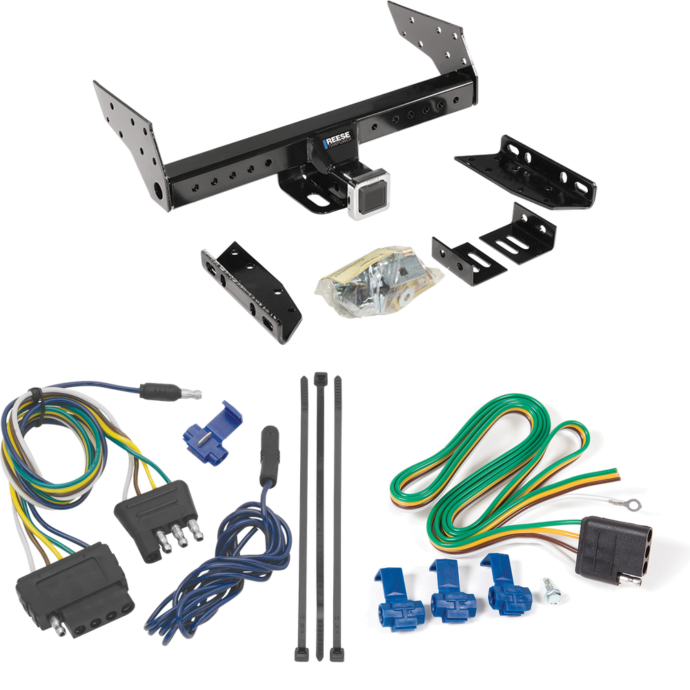 Fits 2004-2011 Ford Ranger Trailer Hitch Tow PKG w/ 5-Flat Wiring Harness (Excludes: Flareside or w/Rear Fascia Models) By Reese Towpower