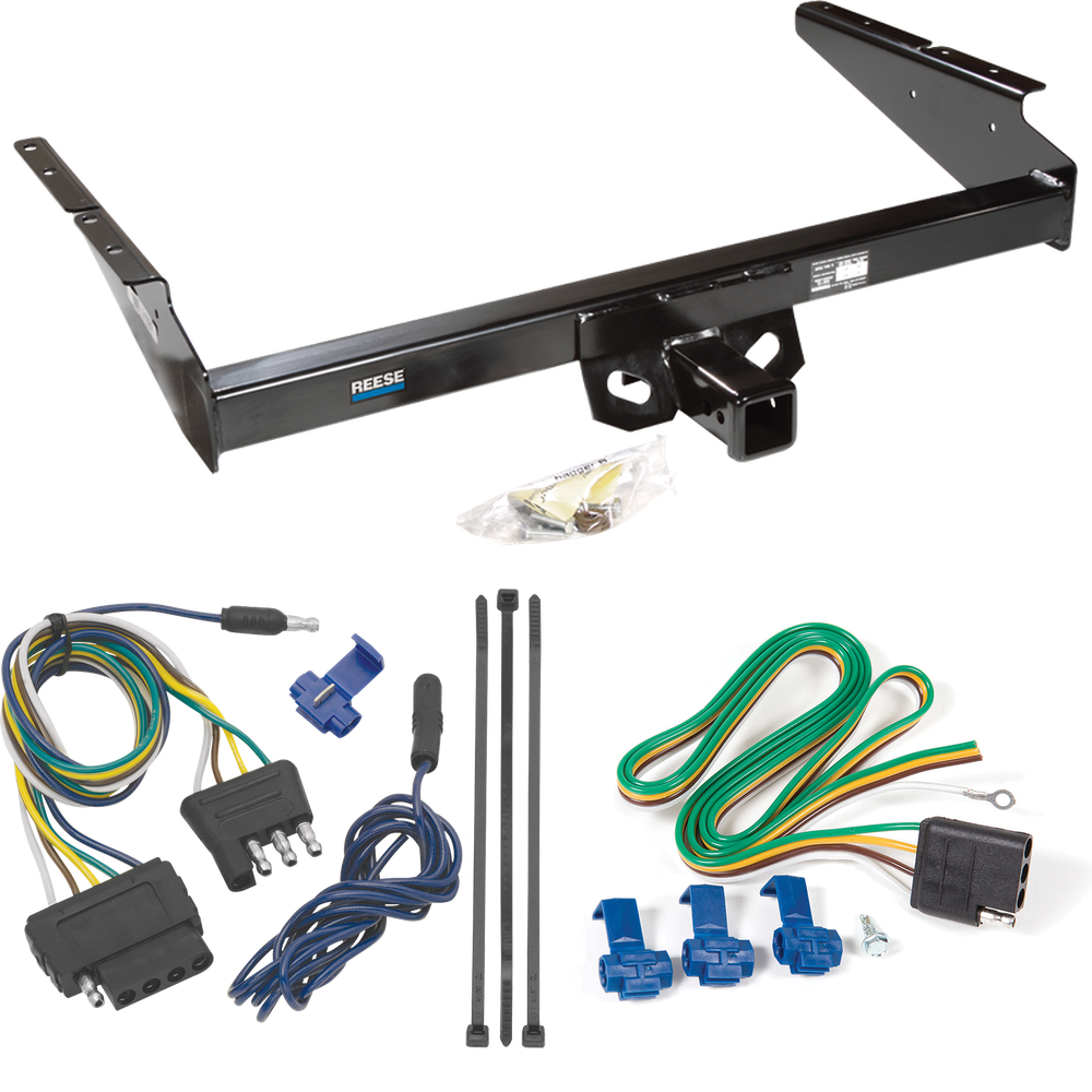 Fits 1990-2005 Chevrolet Astro Trailer Hitch Tow PKG w/ 5-Flat Wiring Harness (For Extended Body Models) By Reese Towpower