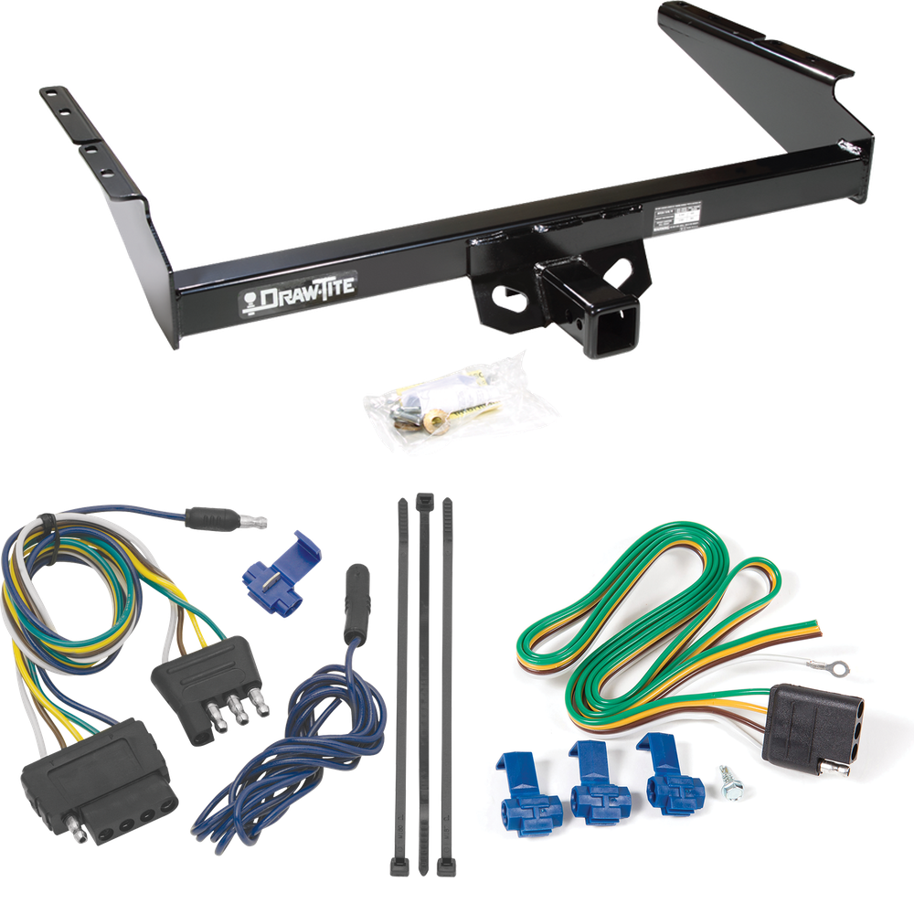 Fits 1990-2005 GMC Safari Trailer Hitch Tow PKG w/ 5-Flat Wiring Harness (For Extended Body Models) By Draw-Tite