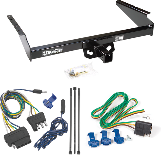 Fits 1990-2005 GMC Safari Trailer Hitch Tow PKG w/ 5-Flat Wiring Harness (For Extended Body Models) By Draw-Tite