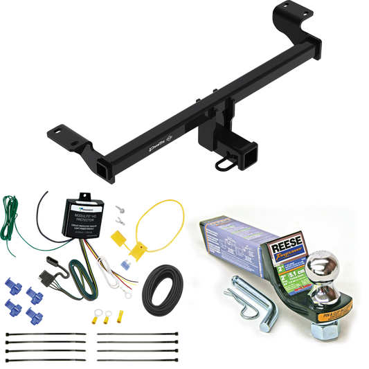 Fits 2021-2023 Lincoln Corsair Trailer Hitch Tow PKG w/ 4-Flat Wiring + Starter Kit Ball Mount w/ 2" Drop & 1-7/8" Ball (Excludes: Plug-In-Hybrid Models) By Draw-Tite