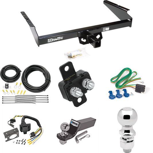 Se adapta al paquete de enganche de remolque GMC Safari 1990-2005 con cableado RV de 7 vías + bola de 2" y 2-5/16" + soporte de caída (para modelos de cuerpo extendido) de Draw-Tite