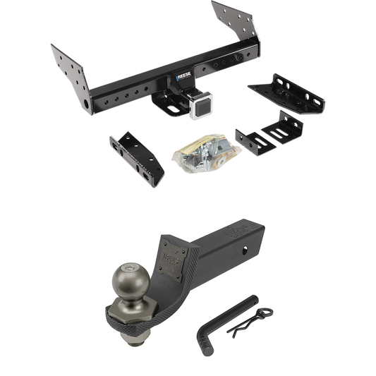 Fits 1990-1993 Mazda B2200 Trailer Hitch Tow PKG + Interlock Tactical Starter Kit w/ 2" Drop & 2" Ball By Reese Towpower