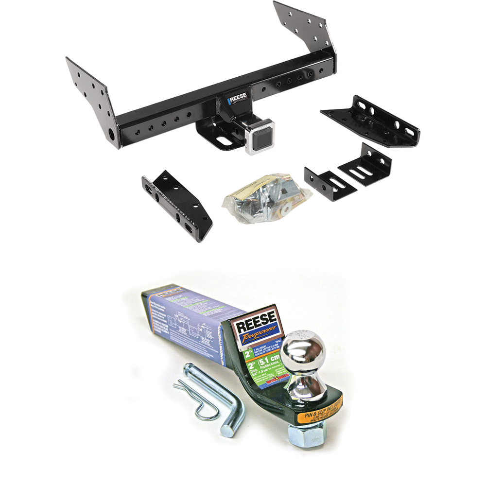 Fits 1994-1997 Mazda B2300 Trailer Hitch Tow PKG w/ Starter Kit Ball Mount w/ 2" Drop & 1-7/8" Ball By Reese Towpower