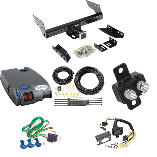 Se adapta al paquete de enganche de remolque GMC Yukon Denali 1999-1999 con control de freno Tekonsha Primus IQ + cableado RV de 7 vías de Reese Towpower