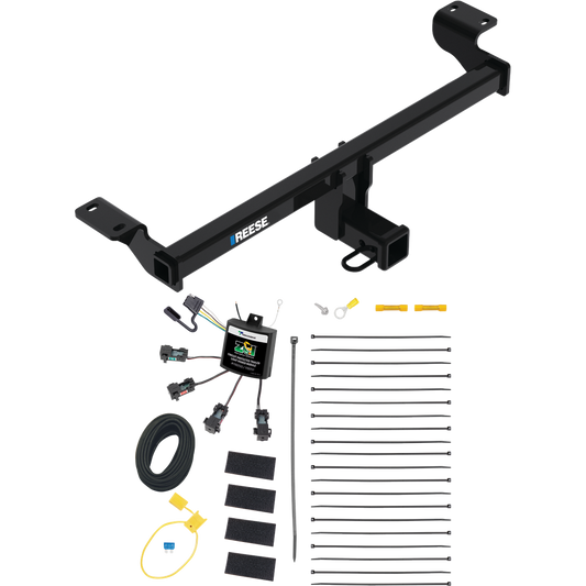 Fits 2023-2023 Ford Escape Trailer Hitch Tow PKG w/ 4-Flat Zero Contact "No Splice" Wiring Harness (Excludes: Plug-In-Hybrid Models) By Reese Towpower