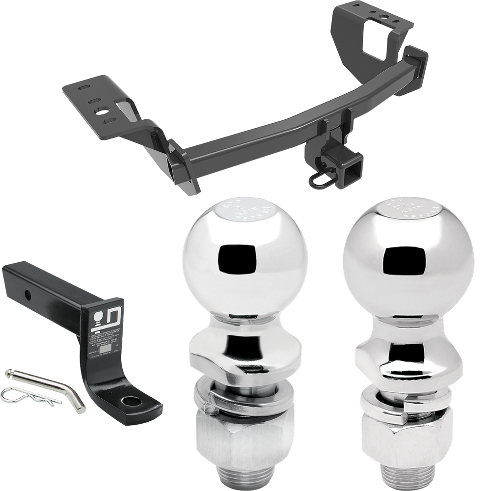 Fits 2014-2018 Subaru Forester Trailer Hitch Tow PKG w/ Ball Mount w/ 4" Drop + 2" Ball + 2-5/16" Ball By Draw-Tite