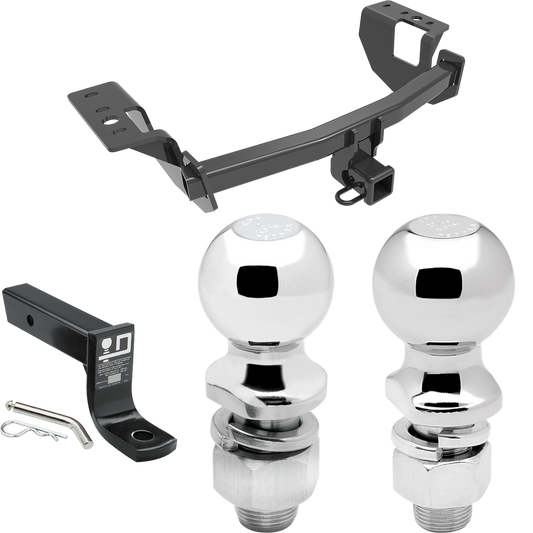 Fits 2014-2018 Subaru Forester Trailer Hitch Tow PKG w/ Ball Mount w/ 4" Drop + 2" Ball + 2-5/16" Ball By Draw-Tite